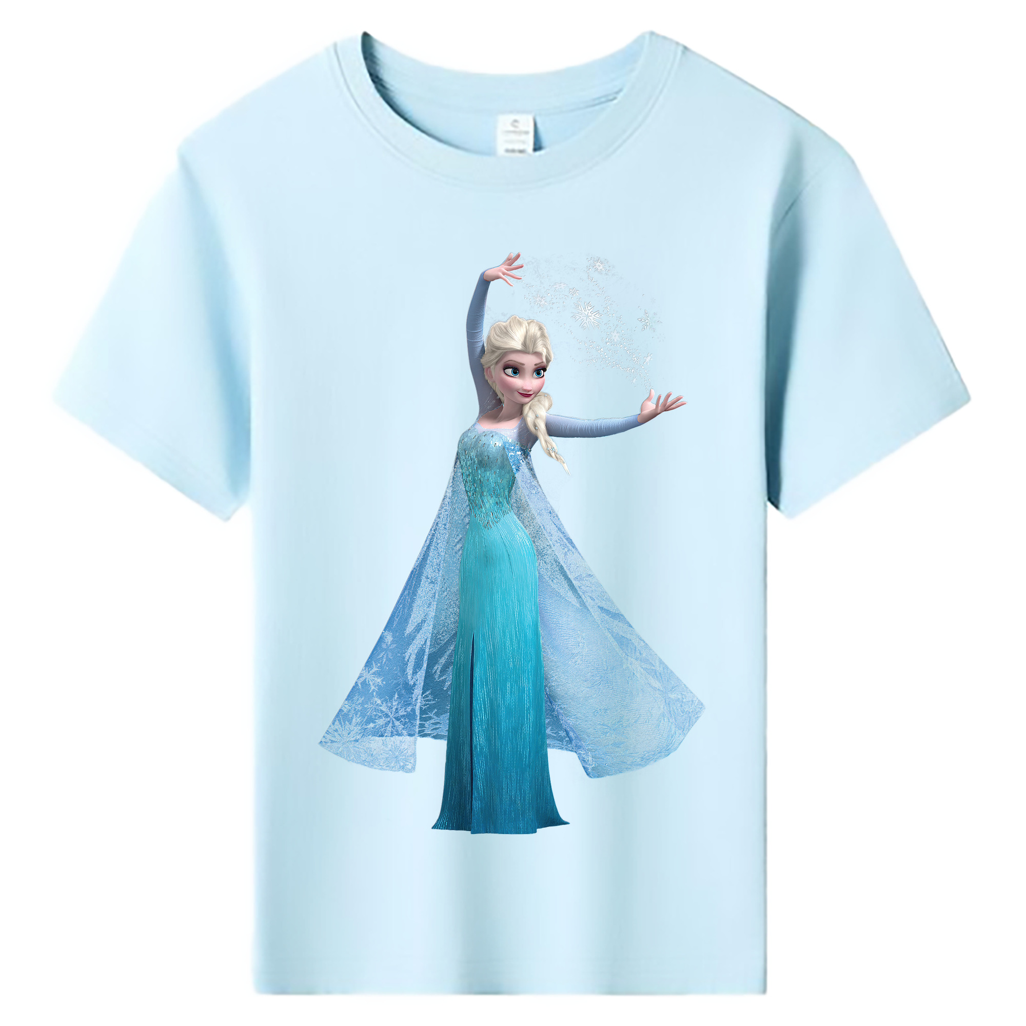 （画像用） アナと雪の女王 アンナ エルサ Frozen Anna Elsa 綿100％キッズTシャツ（フロントプリント）